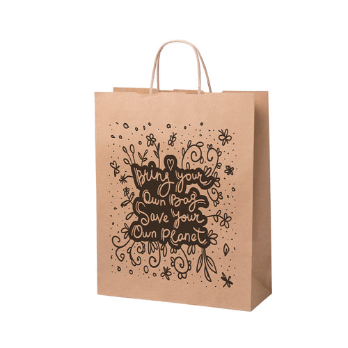 Papiertasche mit natürlicher Oberfläche aus 100 g/m² - Nauska Personalisiert