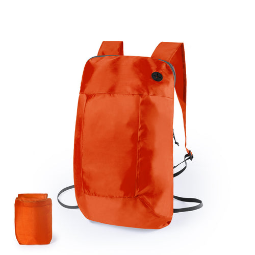 Faltrucksack aus weichem 210D-Polyester, mit Reißverschluss und Kopfhörerausgang - Signal Personalisiert