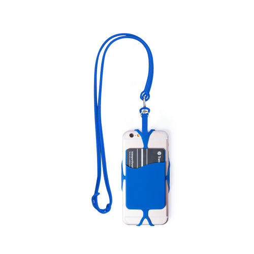 Praktischer und bequemer Silikon-Lanyard mit integriertem Smartphone-Halter und Kartenfach - Veltux Personalisiert
