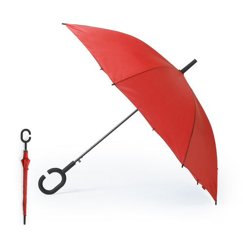 Winddichter Regenschirm mit 8 Panelen aus robustem Polyester - Halrum Personalisiert