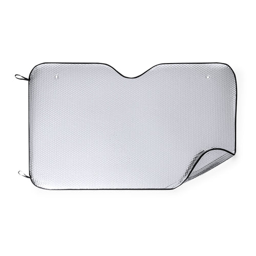 Sonnenschutz aus Aluminum in Silber-Metallic mit schwarzer Paspel - Falnit Personalisiert
