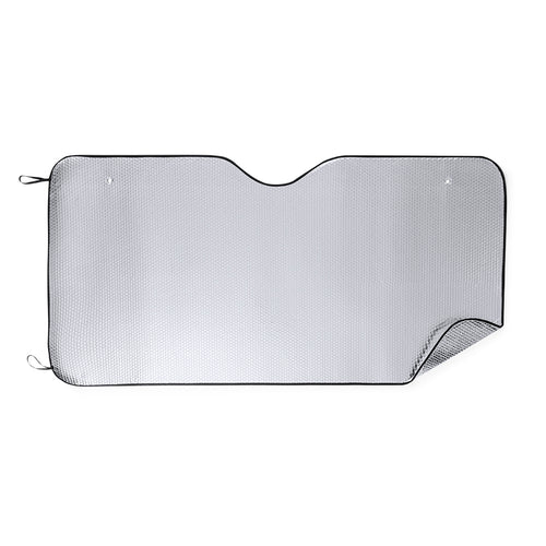 Sonnenschutz aus Aluminum in Silber-Metallic mit schwarzer Paspel - Belgiox Personalisiert