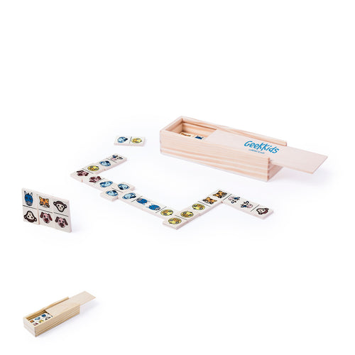Tolles Holz-Domino mit Tieren und 28 Teilen - Kelpet Personalisiert