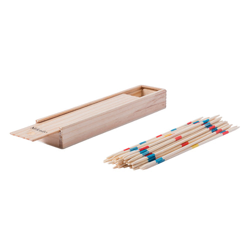 Klassisches Mikado-Geschicklichkeitsspiel mit 41 Holzstöcken Personalisiert