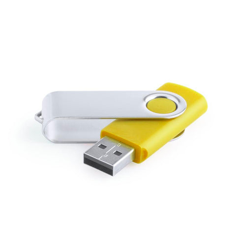 USB-Stick mit 32 GB Speicherkapazität, Drehmechanismus, glattem Gehäuse und Metallclip - Yemil 32GB Personalisiert