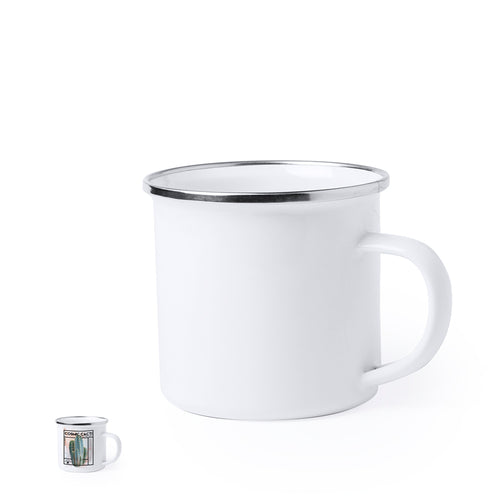 Metalltasse im Retro-Design, 380 ml Fassungsvermögen mit leichten Unvollkommenheiten, die das Retro-Design unterstützen - Neyms Personalisiert