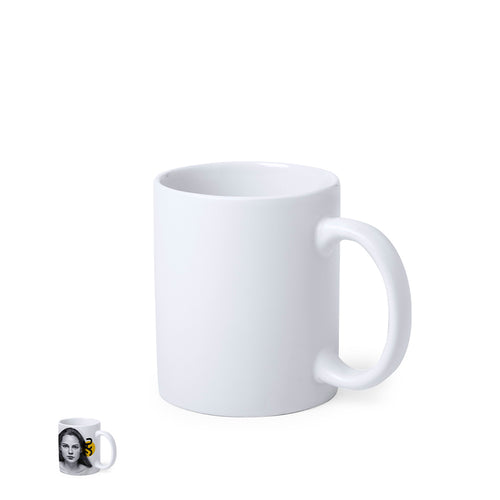 Keramikbecher AA mit 350 ml Fassungsvermögen und matter Oberfläche, speziell für den Sublimationsdruck entwickelt - Talmex Personalisiert