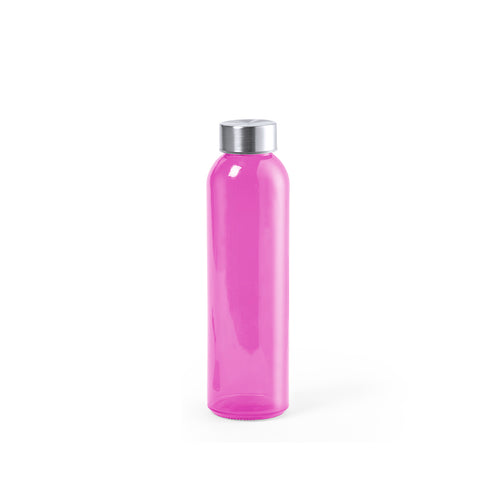 Hochwertige Glas-Trinkflasche mit 500 ml Fassungsvermögen, mit BPA-freiem, transparentem Gehäuse und Schraubverschluss aus Edelstahl - Terkol Personalisiert
