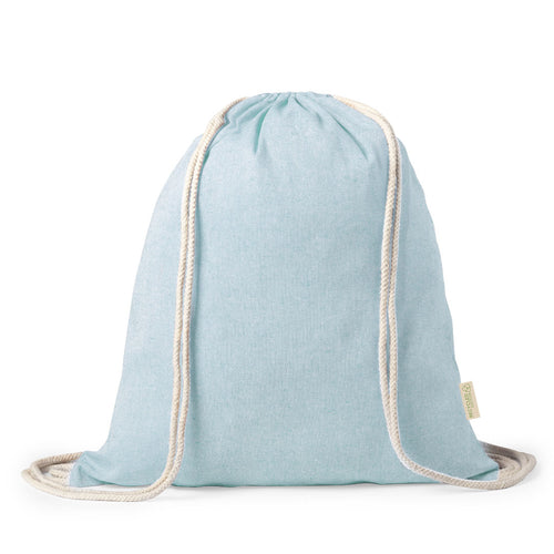 Linie Natur Rucksack mit Kordelzug aus recycelter Baumwolle 120 g/m2 - Konim Personalisiert