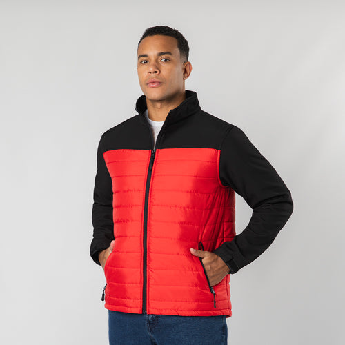 Wasserdichte und atmungsaktive Jacke in Kombination aus Softshell- und Polyestermaterialien - Cornal Personalisiert
