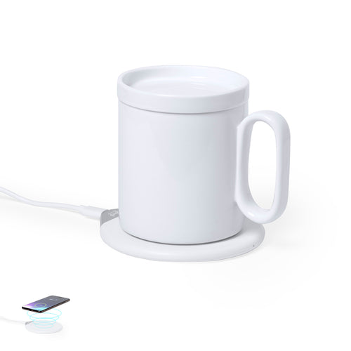 Becherheizgerät mit eingebautem, kabellosen Ladegerät für Schnellladung -10W- - Kalan Personalisiert