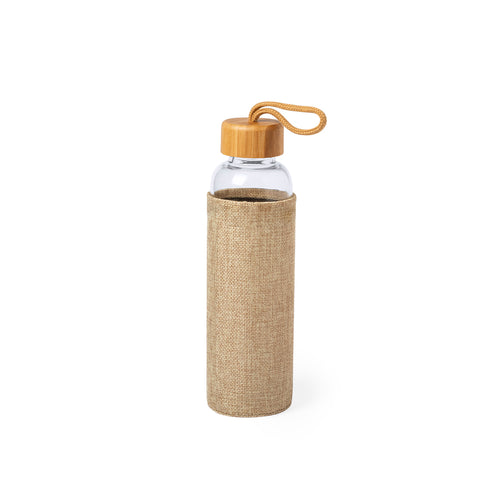 Natur-Linie-Flasche in Kombination aus Bambus- und Glasmaterialien - Kasfol Personalisiert