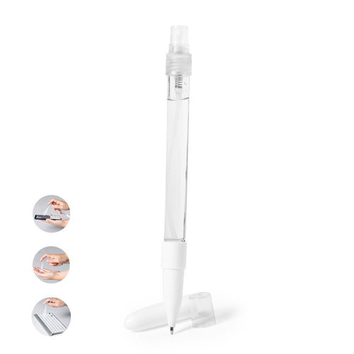 Hygienischer Stift mit integriertem wiederauffüllbarem Spray und Schutzhaube - Dixter Personalisiert