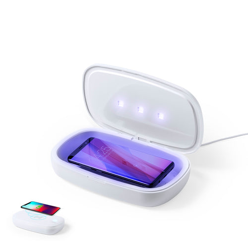 Ultraviolettlicht-Sterilisator-Box Typ C, mit im Deckel integriertem Ladegerät für drahtlose Smartphones - Halby Personalisiert