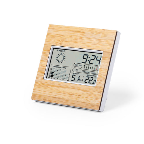 Nature Line Wetterstation mit Bambusfront - Behox Personalisiert