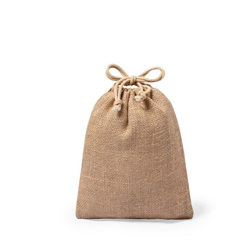 Nature Line Tasche aus robuster 260gsm Jute, mit elegantem Kordelzugverschluss und genähter Verarbeitung - Lesky Personalisiert