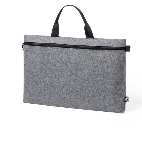 Dokumentenhalter der Natur Line und in widerstandsfähigem 600D RPET Melange-Effekt, hergestellt aus recyceltem Kunststoff, um die Wiederverwendung von Kunststoffabfällen zu fördern und zur Nachhaltigkeit des...