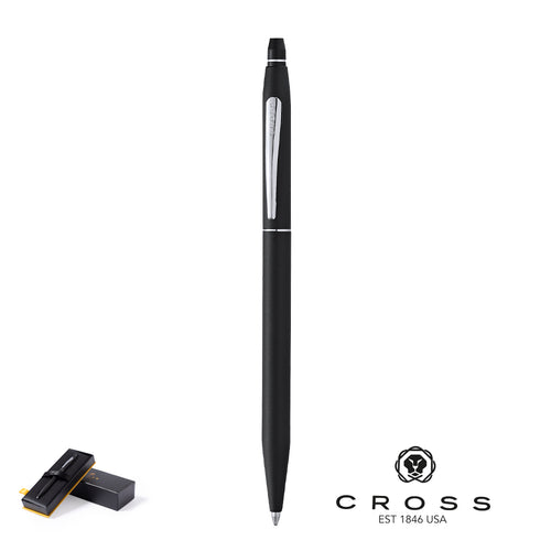 Kugelschreiber Cross Classik Click, der die ikonische Cross-Silhouette mit einem schnellen, versenkbaren Klickmechanismus und einem glatten Metallschaft kombiniert - Classic Click Personalisiert