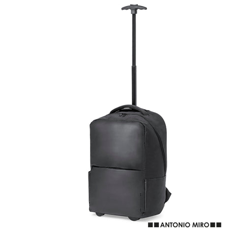 Antonio Miro Trolley-Rucksack, aus strapazierfähigem 300D-Polyester mit schwarzer Oberfläche - Gibut Personalisiert