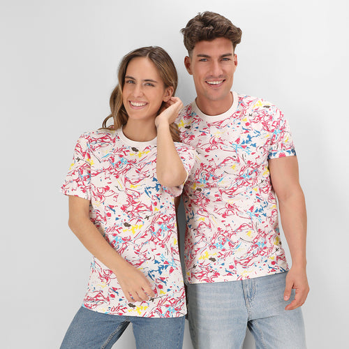 Unisex-T-Shirt mit farbenfrohem Druck - Helixa Personalisiert