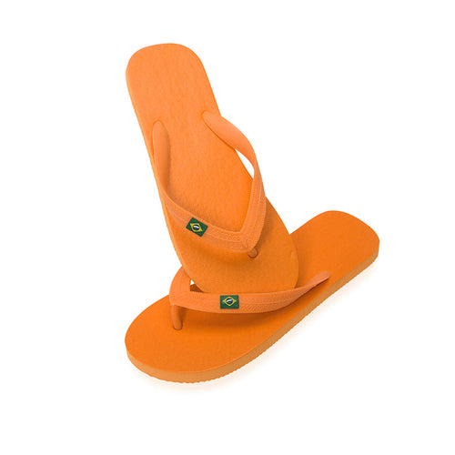 Flip Flops mit robuster EVA-Sohle und PVC-Riemen mit der brasilianischen Flagge - Brasileira Personalisiert