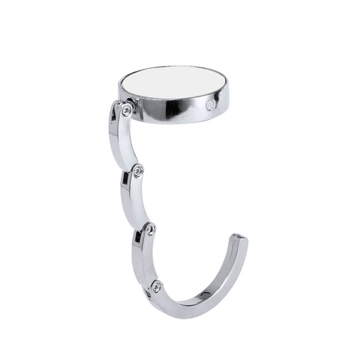 Klappbarer Handtaschenhalter aus Metall mit Kunstledereinsatz - Skype Personalisiert