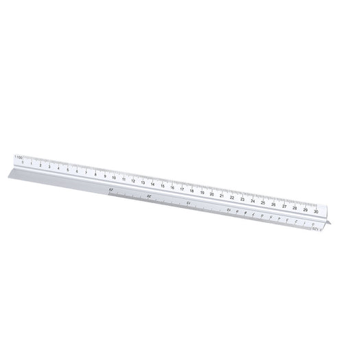 30 cm langer Dreikantmaßstab mit folgenden Skalen 1:20 / 1:25 / 1:50 / 1:75 / 1:100 - Thirty Personalisiert