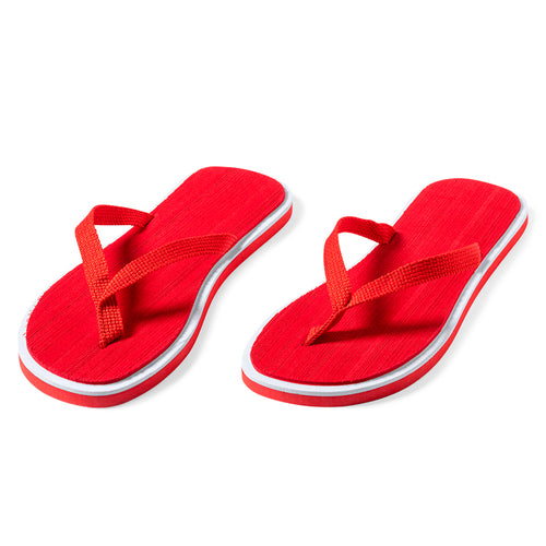 Flip Flops mit dicker Sohle aus robustem EVA in zweifarbiger Ausführung mit farblich passenden Nylonriemen - Caimán Personalisiert